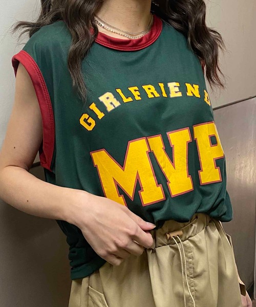 NANEA（ナネア）の「ユニフォーム風タンクトップ（タンクトップ・レディース・ブルー/グリーン・MEDIUM）」の19枚目の写真