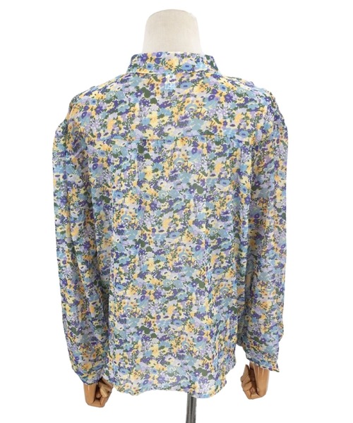 ALLSAINTS 新品　花柄　ボタニカル　シフォンシャツ 長袖 mmm183-1.jpg