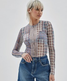 Guess | GUESS Originals Printed Plaid Mesh Ls(その他トップス)