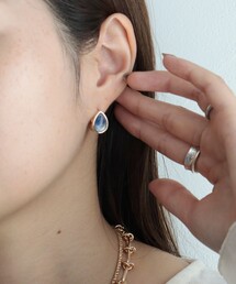 しずくストーンワンタッチピアス
