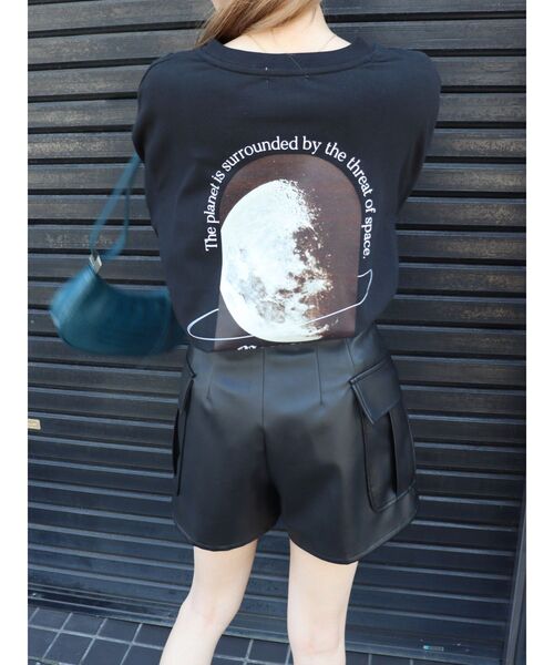 EVRIS（エヴリス）の「MOONLIGHT ロンT（Tシャツ/カットソー・レディース・ホワイト/ブラック・FREE）」の8枚目の写真