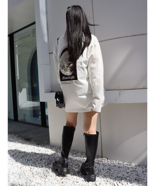 EVRIS（エヴリス）の「MOONLIGHT ロンT（Tシャツ/カットソー・レディース・ホワイト/ブラック・FREE）」の15枚目の写真