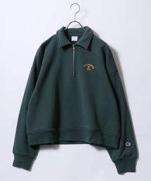 Champion（チャンピオン）ワンポイントロゴ ハーフジップポロネック スウェットトレーナー