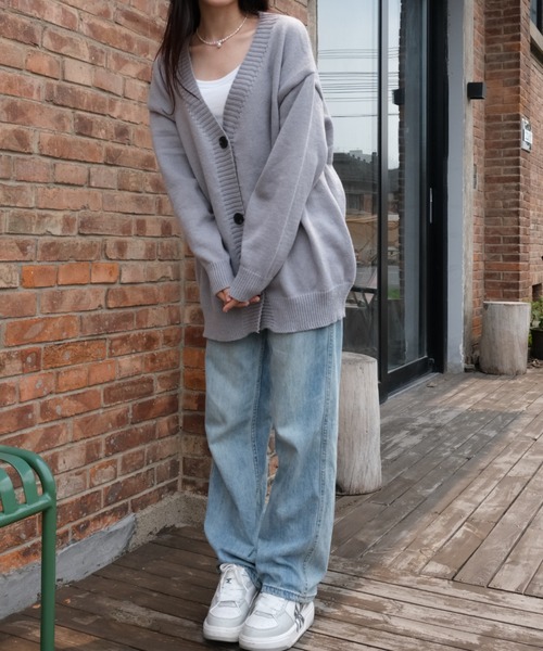Ada.(エイダ)の「ワンポイント刺繍ルーズカーディガン(カーディガン/ボレロ・レディース・ベージュ/サンドベージュ/ブラック/グレー・FREE)」の16枚目の写真