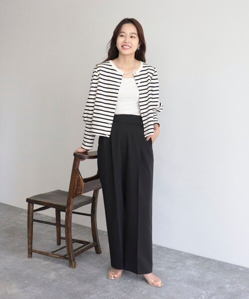 fredy emue（フレディエミュ）の「ボリューム袖 ボーダーカーディガン（カーディガン/ボレロ・レディース・ブルー系その他/ホワイト系その他/レッド系その他・38）」の16枚目の写真