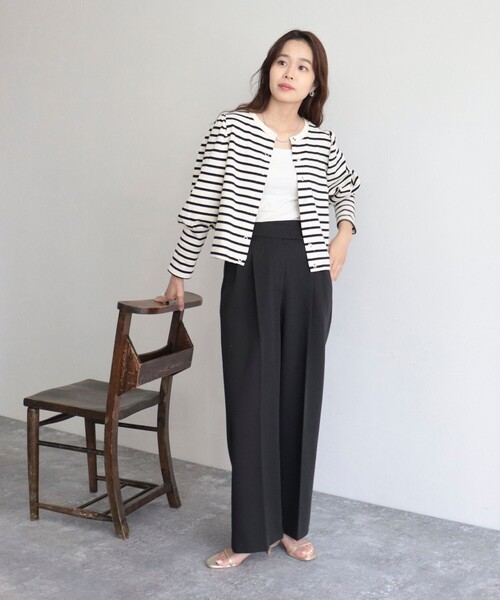 fredy emue（フレディエミュ）の「ボリューム袖 ボーダーカーディガン（カーディガン/ボレロ・レディース・ブルー系その他/ホワイト系その他/レッド系その他・38）」の17枚目の写真