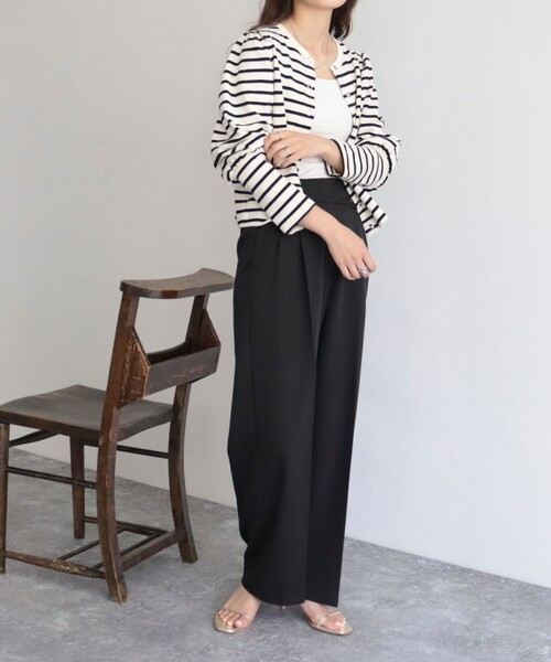 fredy emue（フレディエミュ）の「ボリューム袖 ボーダーカーディガン（カーディガン/ボレロ・レディース・ブルー系その他/ホワイト系その他/レッド系その他・38）」の19枚目の写真