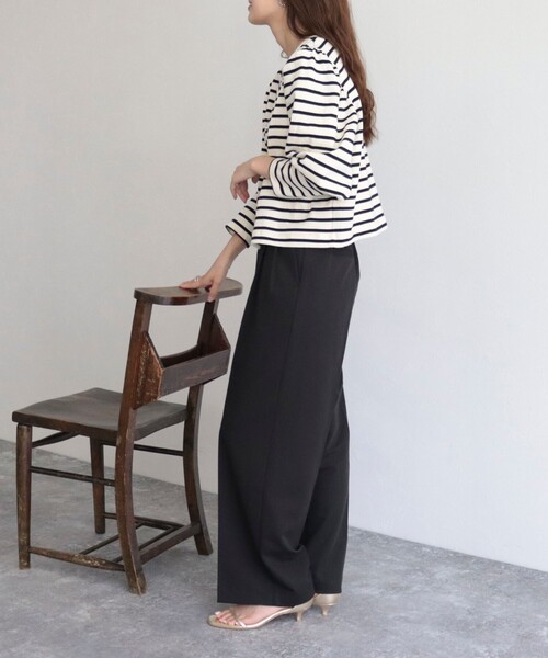 fredy emue（フレディエミュ）の「ボリューム袖 ボーダーカーディガン（カーディガン/ボレロ・レディース・ブルー系その他/ホワイト系その他/レッド系その他・38）」の21枚目の写真