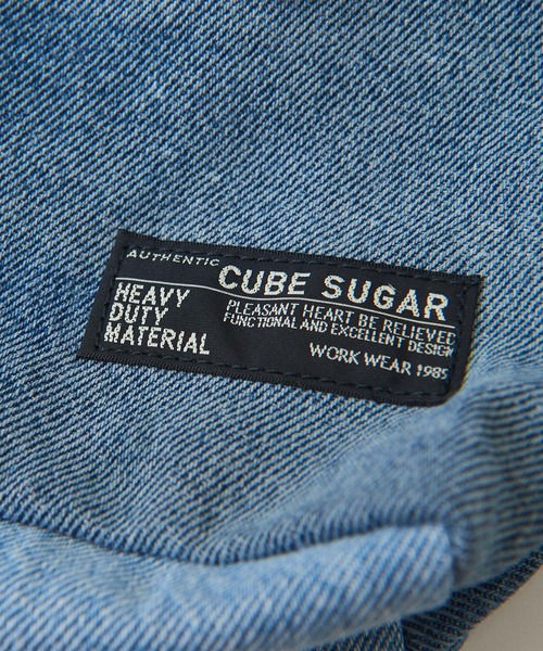 CUBE SUGAR(キューブシュガー)の「ダメージデニムリメイクトートバッグ(トートバッグ・レディース・インディゴブルー・M)」の7枚目の写真