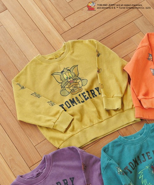 BAYFLOW（ベイフロー）の「【TOM and JERRY（トムとジェリー）】カラフルダイTシャツ（KIDS）（Tシャツ/カットソー・キッズ・パープル/グリーン/イエロー/オレンジ/チャコール・120cm/140cm/110cm/130cm）」の4枚目の写真