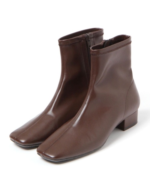 studio CLIP（スタディオクリップ）の「【消臭・抗菌防臭】柔らかスクエアヒールブーツ（ブーツ・レディース・アイボリー/ブラック/ブラウン・MEDIUM/LARGE/X-LARGE）」の7枚目の写真