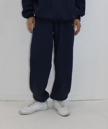 ワンポイント刺繍裏起毛スウェットパンツ