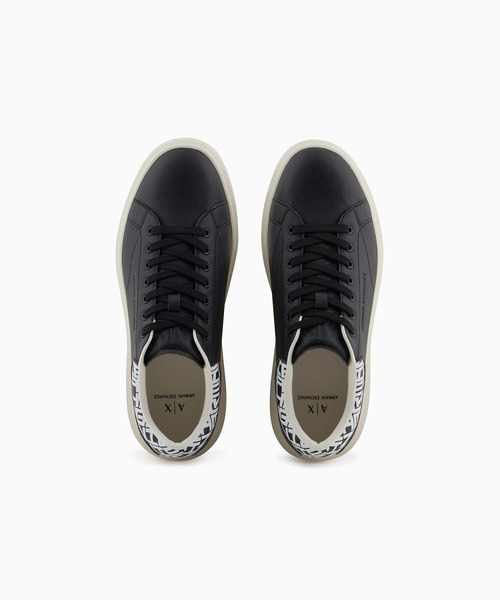 ARMANI EXCHANGE(アルマーニエクスチェンジ)の「【A|X アルマーニ エクスチェンジ】オールオーバーロゴ レースアップスニーカー(スニーカー・メンズ・ブラック/ホワイト/ブラック系その他/ホワイト系その他・7/6.5/7.5/8.5/5/8/6/9.5/9/5.5/10/10.5)」の6枚目の写真