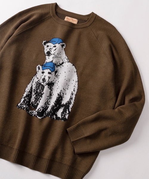 セール】【81】アニマルデザイン ダブルジャガード アソート クルー