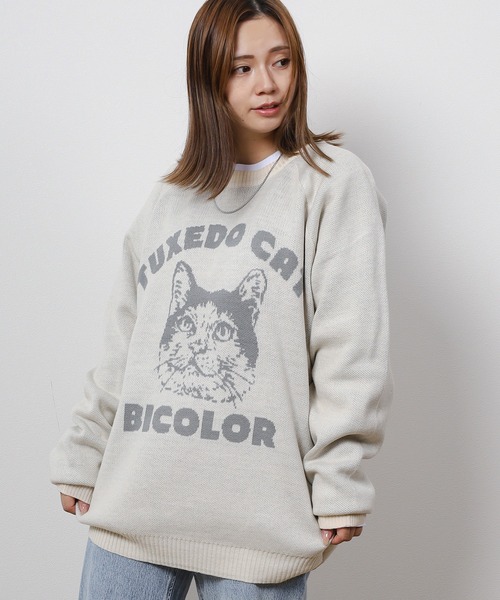 make a ray!（メイク ア レイ！）の「【81】アニマルデザイン ダブルジャガード アソート クルーネックニット（ニット/セーター・レディース・アイボリー/グレー/ブラック/ワイン/ダークネイビー/ナチュラル/カーキ系/ブラック系/ベージュ系/グレー系1/ライトグレー系/カーキ系1/グレー系/ブラウン系/ネイビー系/アイボリー系/ベージュ系1/ブラック系1/アイボリー系1/グレー系2/アイボリー系2・XL/L/M）」の15枚目の写真