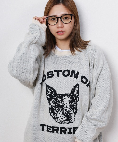 make a ray!（メイク ア レイ！）の「【81】アニマルデザイン ダブルジャガード アソート クルーネックニット（ニット/セーター・レディース・アイボリー/グレー/ブラック/ワイン/ダークネイビー/ナチュラル/カーキ系/ブラック系/ベージュ系/グレー系1/ライトグレー系/カーキ系1/グレー系/ブラウン系/ネイビー系/アイボリー系/ベージュ系1/ブラック系1/アイボリー系1/グレー系2/アイボリー系2・XL/L/M）」の16枚目の写真