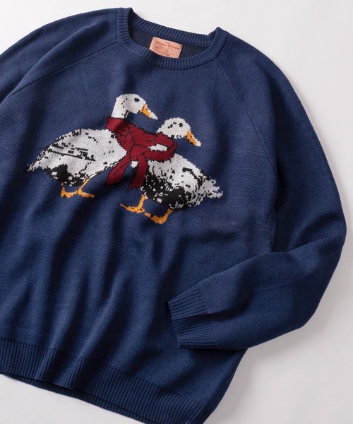 セール】【81】アニマルデザイン ダブルジャガード アソート クルー