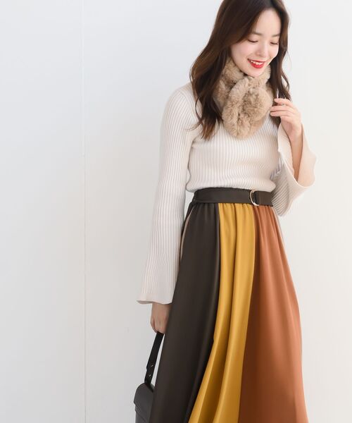 rps(アールピーエス)の「ポンポン付きフェイクファーティペット(ストール/ショール・レディース・アイボリー/ベージュ/モカ・フリー)」の15枚目の写真