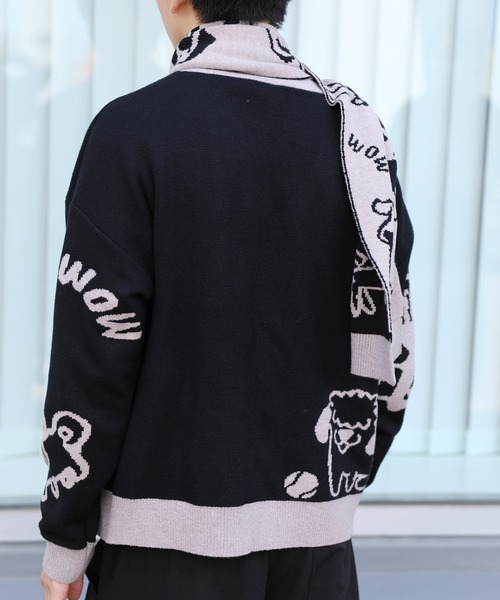 セール】HOOK -original- 2WAYリバーシブルワンちゃんニット