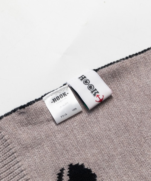HOOK(フック)の「HOOK -original- 2WAYリバーシブルワンちゃんニットカーディガン マフラー付き(カーディガン/ボレロ・メンズ・ホワイト/グレー・M/L/XL)」の14枚目の写真