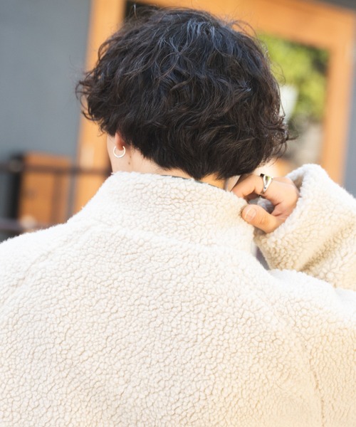 WEGO(ウィゴー)の「WEGO/ボアブルゾン(ブルゾン・メンズ・ブラック/ホワイト/ベージュ・MEDIUM/LARGE)」の10枚目の写真