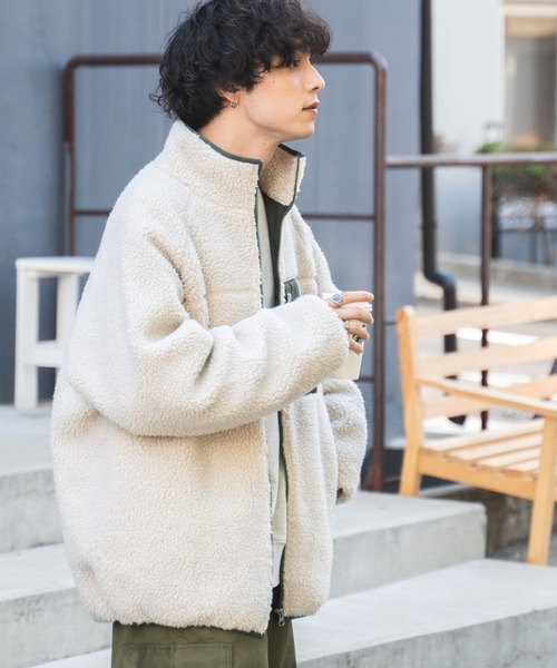 WEGO(ウィゴー)の「WEGO/ボアブルゾン(ブルゾン・メンズ・ブラック/ホワイト/ベージュ・MEDIUM/LARGE)」の18枚目の写真