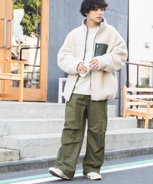 WEGO(ウィゴー)の「WEGO/ボアブルゾン(ブルゾン・メンズ・ブラック/ホワイト/ベージュ・MEDIUM/LARGE)」の20枚目の写真