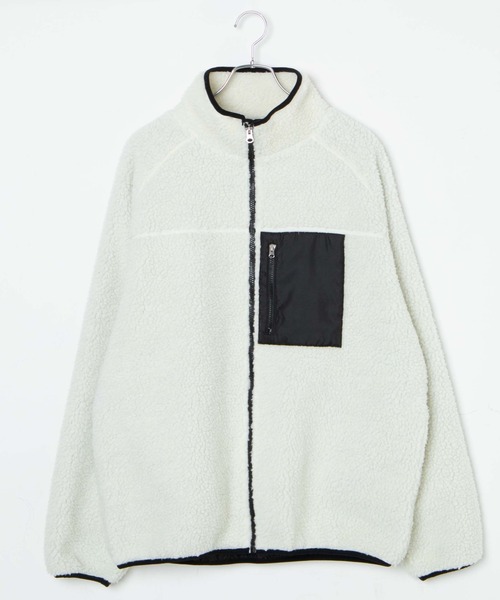 WEGO(ウィゴー)の「WEGO/ボアブルゾン(ブルゾン・メンズ・ブラック/ホワイト/ベージュ・MEDIUM/LARGE)」の22枚目の写真