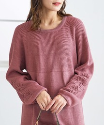 ニット/セーター（レッド/赤色系・刺繍）ファッション通販