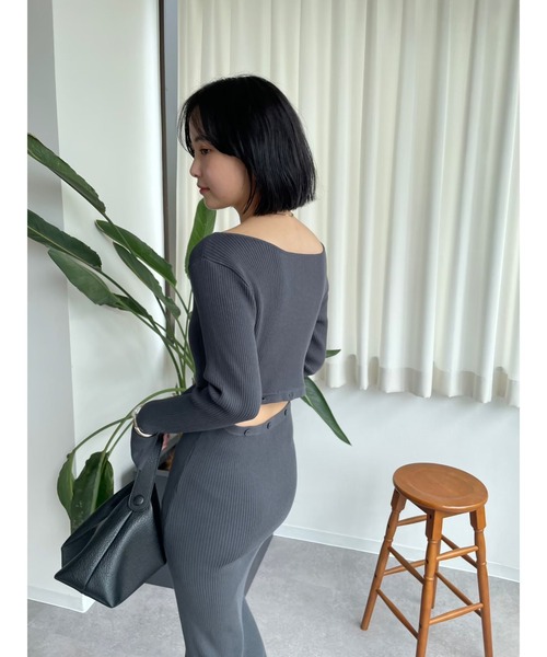 HANNE（アン）の「2WAYリブニットワンピース（ワンピース・レディース・ブラック/グレー・FREE）」の20枚目の写真