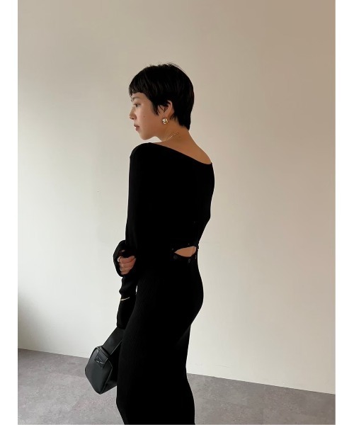 HANNE（アン）の「2WAYリブニットワンピース（ワンピース・レディース・ブラック/グレー・FREE）」の14枚目の写真