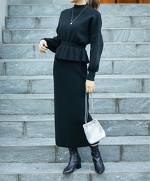 FREE'S MART | ◇ハイネックリブニットセットアップ(ワンピース)