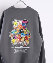 2ND ARCHIVE ハンドサイン・くまモチーフクルーネックトレーナー
