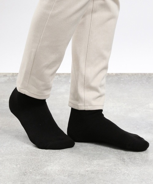GLOBAL WORK Smile Seed Store（グローバルワーク スマイルシードストア）の「あたたか裏パイルハーフ/979583（ソックス/靴下・レディース・オフホワイト/サックスブルー/ブラック/ダークグレー・FREE）」の2枚目の写真