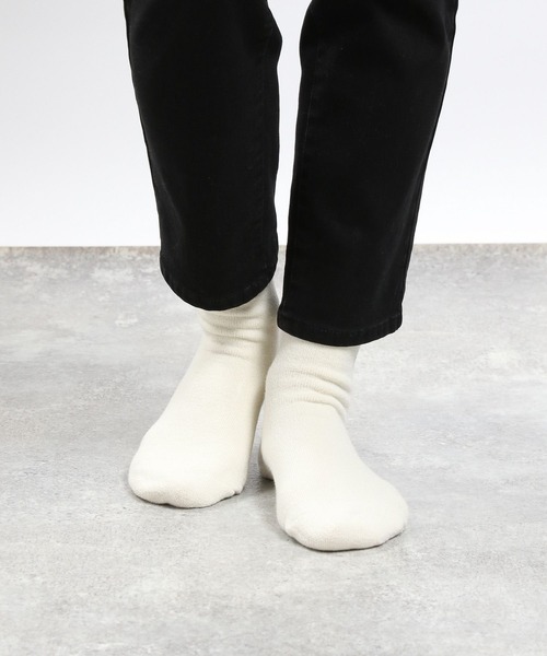 GLOBAL WORK Smile Seed Store（グローバルワーク スマイルシードストア）の「あたたか裏パイルハーフ/979583（ソックス/靴下・レディース・オフホワイト/サックスブルー/ブラック/ダークグレー・FREE）」の17枚目の写真