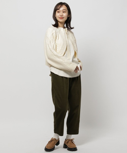 niko and...(ニコアンド)の「2WAYケーブルボレロカーディガン(カーディガン/ボレロ・レディース・ネイビー/アイボリー/グレー・FREE)」の4枚目の写真