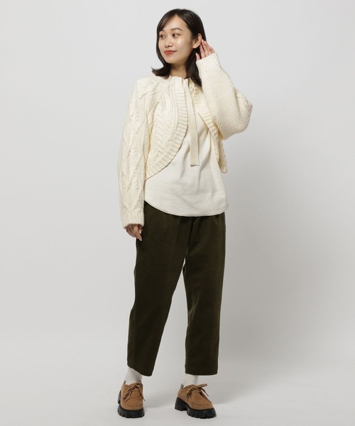 niko and...(ニコアンド)の「2WAYケーブルボレロカーディガン(カーディガン/ボレロ・レディース・ネイビー/アイボリー/グレー・FREE)」の5枚目の写真