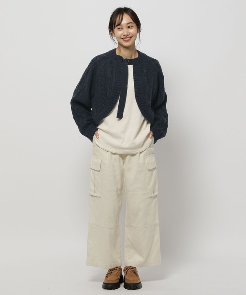 niko and...(ニコアンド)の「2WAYケーブルボレロカーディガン(カーディガン/ボレロ・レディース・ネイビー/アイボリー/グレー・FREE)」の6枚目の写真