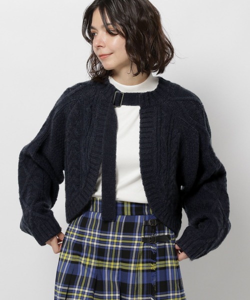 niko and...(ニコアンド)の「2WAYケーブルボレロカーディガン(カーディガン/ボレロ・レディース・ネイビー/アイボリー/グレー・FREE)」の13枚目の写真
