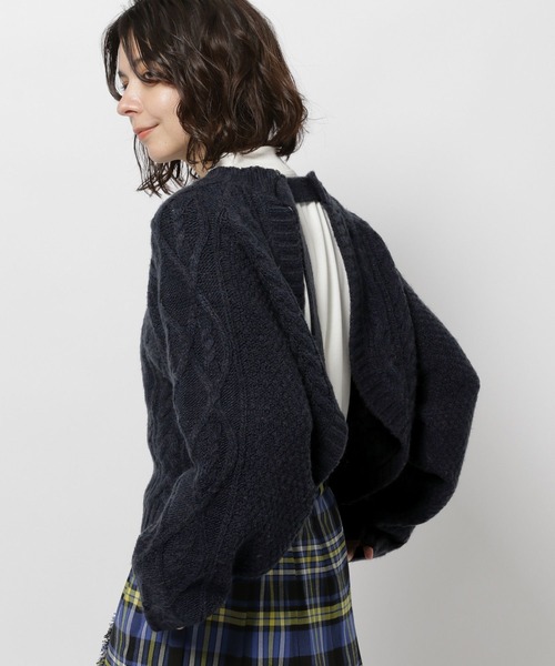 niko and...(ニコアンド)の「2WAYケーブルボレロカーディガン(カーディガン/ボレロ・レディース・ネイビー/アイボリー/グレー・FREE)」の14枚目の写真