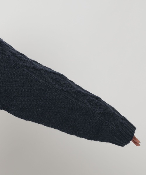 niko and...(ニコアンド)の「2WAYケーブルボレロカーディガン(カーディガン/ボレロ・レディース・ネイビー/アイボリー/グレー・FREE)」の19枚目の写真
