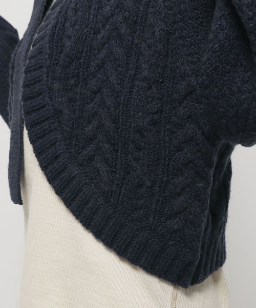 niko and...(ニコアンド)の「2WAYケーブルボレロカーディガン(カーディガン/ボレロ・レディース・ネイビー/アイボリー/グレー・FREE)」の20枚目の写真