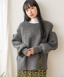 LOWRYS FARM | スリットニットプルオーバーLS　988742(ニット/セーター)