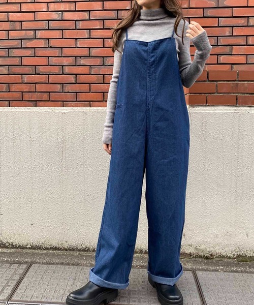 NANEA(ナネア)の「バックリボンインディゴデニムサロペット(サロペット/オーバーオール・レディース・インディゴブルー・SMALL/MEDIUM/LARGE)」の14枚目の写真