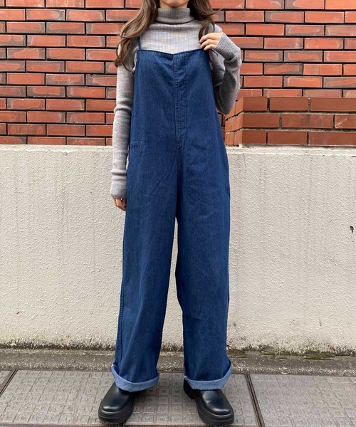 NANEA(ナネア)の「バックリボンインディゴデニムサロペット(サロペット/オーバーオール・レディース・インディゴブルー・SMALL/MEDIUM/LARGE)」の6枚目の写真