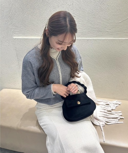 flower（フラワー）の「パーリーカーディガン（Tシャツ/カットソー・レディース・グレー/ブラック・FREE）」の17枚目の写真