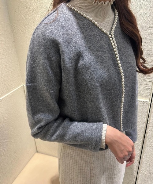 flower（フラワー）の「パーリーカーディガン（Tシャツ/カットソー・レディース・グレー/ブラック・FREE）」の20枚目の写真