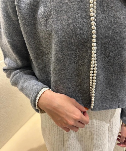 flower（フラワー）の「パーリーカーディガン（Tシャツ/カットソー・レディース・グレー/ブラック・FREE）」の21枚目の写真