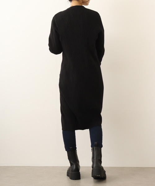 atONE(アットワン)の「atONE コットンニットロングカーディガン(カーディガン/ボレロ・レディース・ネイビー/杢グレー/ブラック/グレイッシュベージュ・M/LL/3L/L/4L)」の17枚目の写真