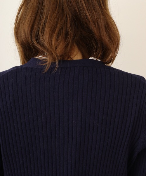 atONE(アットワン)の「atONE コットンニットロングカーディガン(カーディガン/ボレロ・レディース・ネイビー/杢グレー/ブラック/グレイッシュベージュ・M/LL/3L/L/4L)」の7枚目の写真